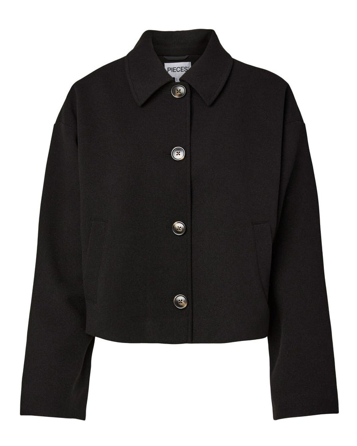 AYA JAKKE - SORT - Dinvintageshop