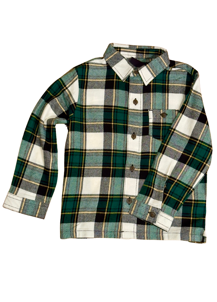 Babies Dress Gordon Tartan Long Sleeve Flannel Shirt
