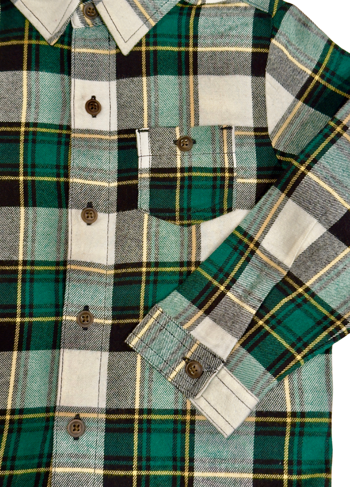 Babies Dress Gordon Tartan Long Sleeve Flannel Shirt