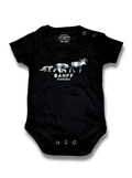 Baby Black 3 Animals with Banff Onesie