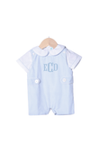 The Smocked Flamingo Apparel & Accessories Baby Blue Gingham 2Pc Jon Jon