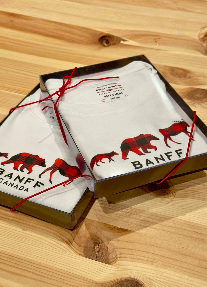 Baby White and Red 3 Animals with Banff Onesie