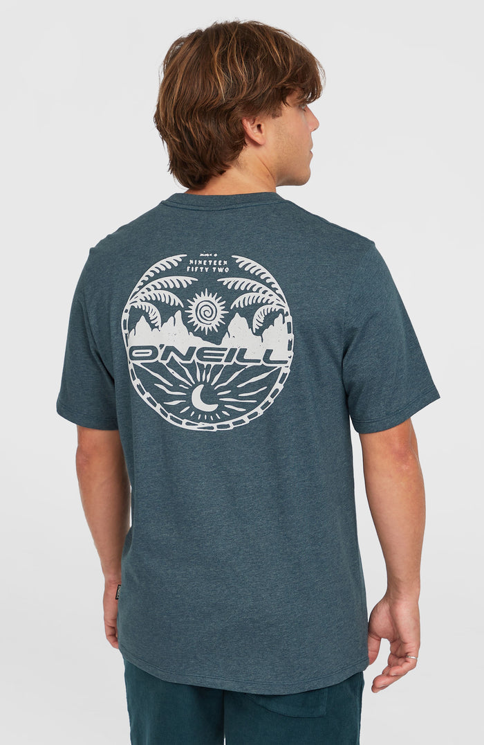 Back Print T-Shirt | Alma Steel Melange