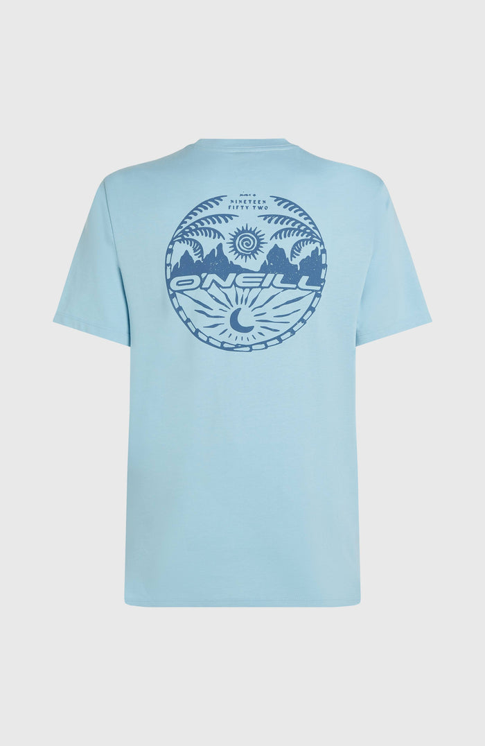 Back Print T-Shirt | Morning Glory Melange