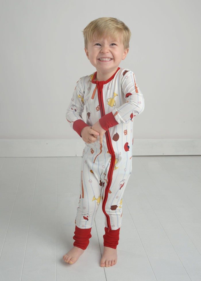 Baseball Bamboo Toddler Pajamas – Romper