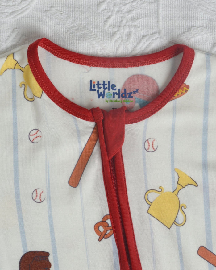 Baseball Bamboo Toddler Pajamas – Romper
