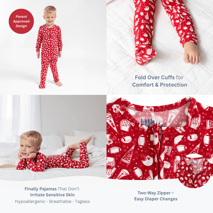 Baseball Bamboo Toddler Pajamas – Romper