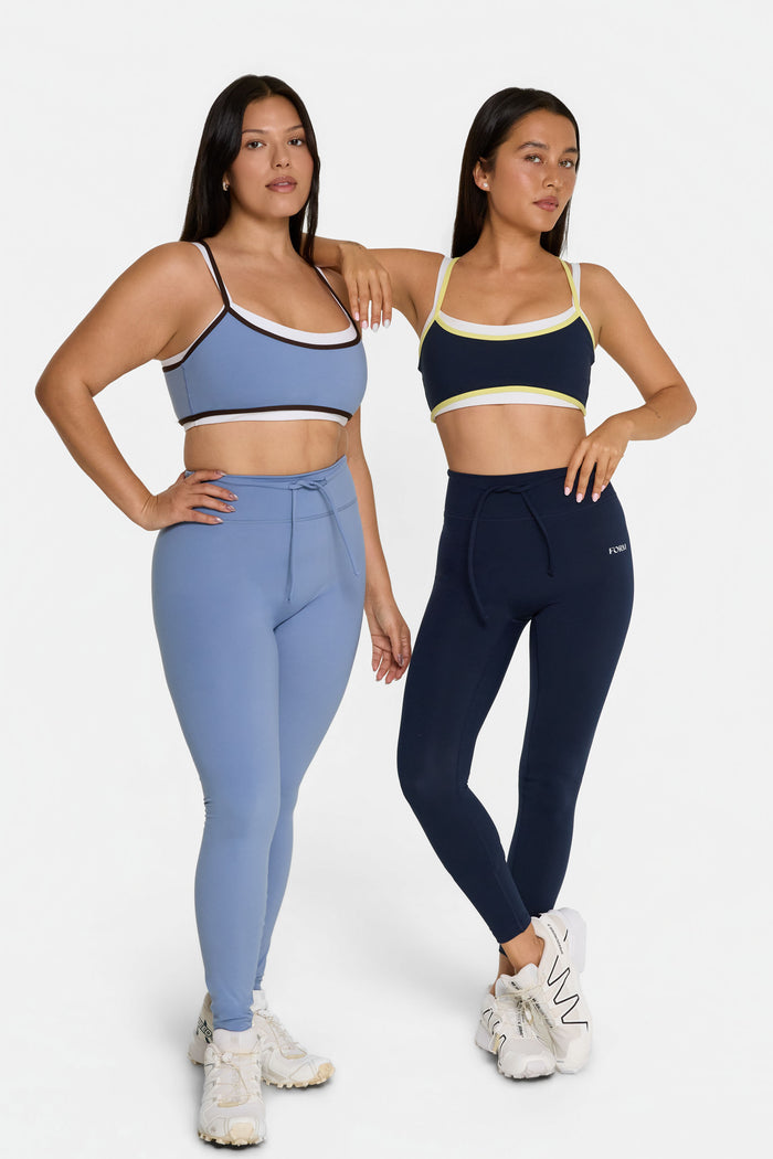 Binding Layered Bra - Glacier/Espresso
