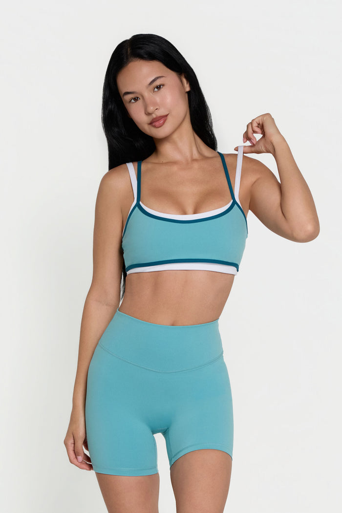 Binding Layered Bra - Mist/Deep Sea