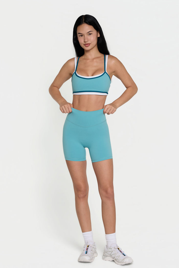 Binding Layered Bra - Mist/Deep Sea