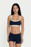 Binding Layered Bra - Navy/Lemon