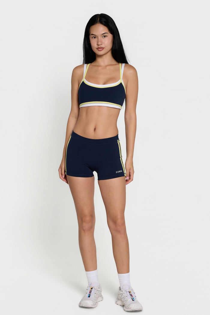 Binding Layered Bra - Navy/Lemon