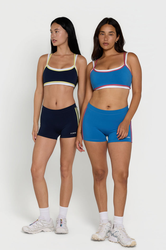 Binding Layered Bra - Navy/Lemon