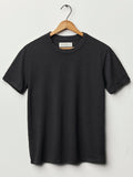 Dark Slate Gray black knit midweight crew