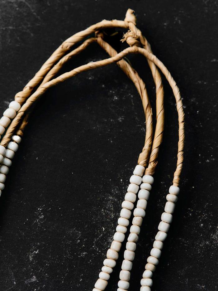 Black bone small glass beads