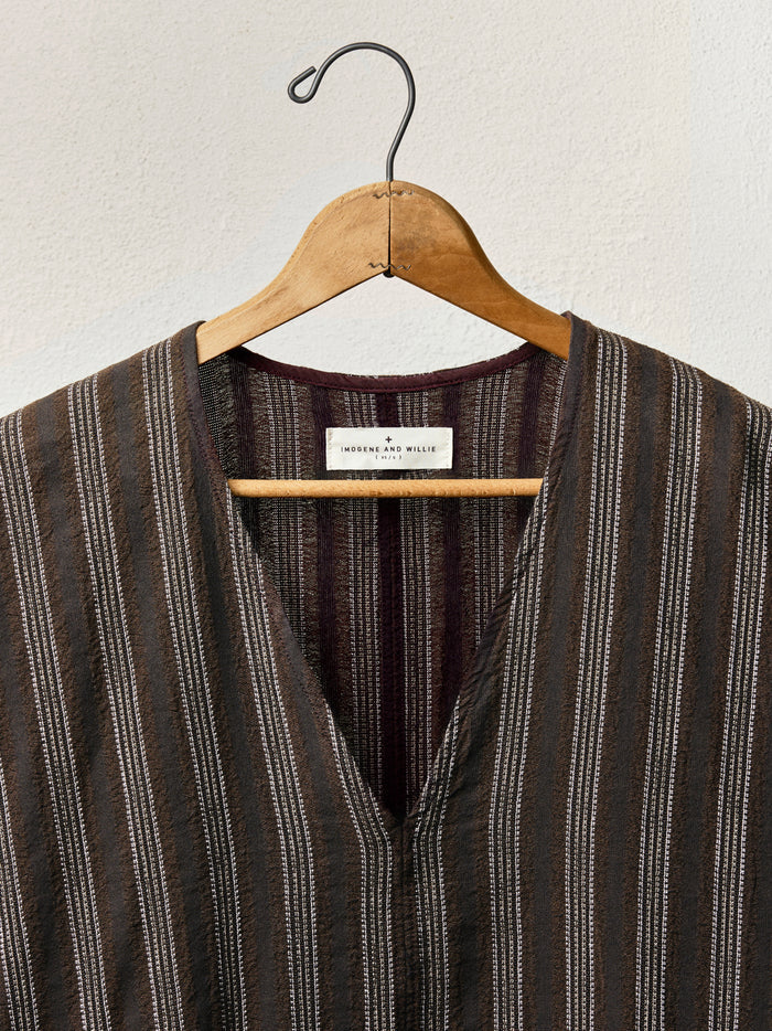 Dark Slate Gray brown stripe caftan