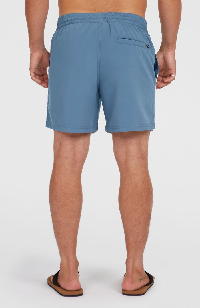 Cali Block 15'' Swim Shorts | Blue Dipped Leaves