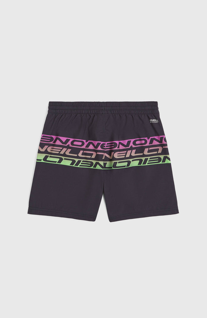 Cali Stripe 14'' Swim Shorts | Black Upside Down