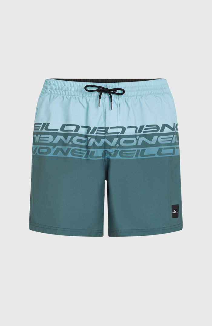 Cali Stripe 16'' Swim Shorts | Blue Upside Down