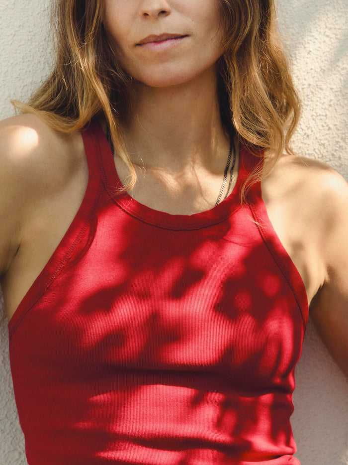 Sienna cardinal ribbed racerback tank