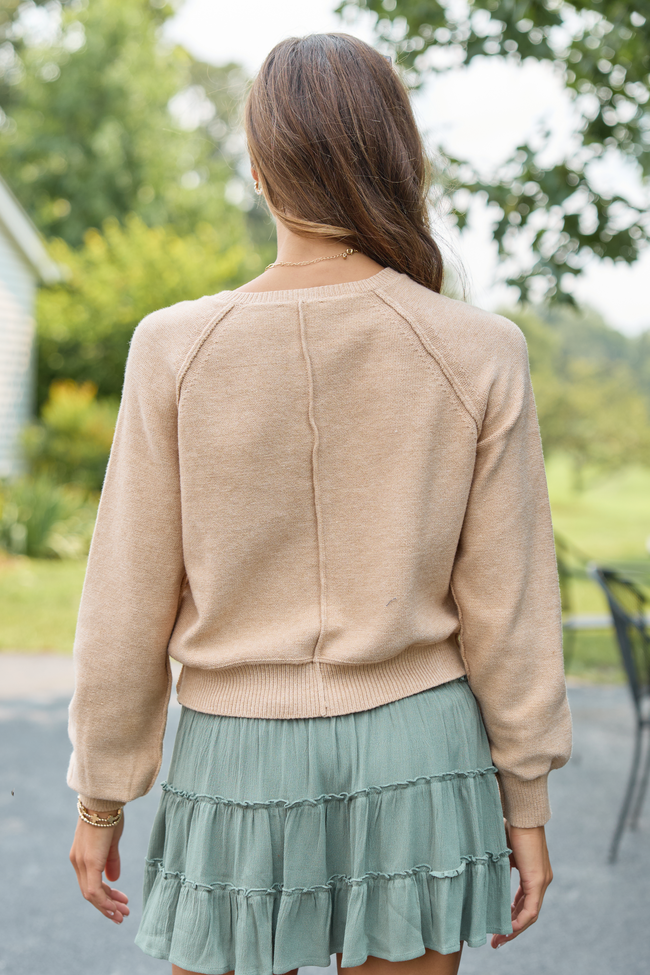Casey Taupe Henley Pullover