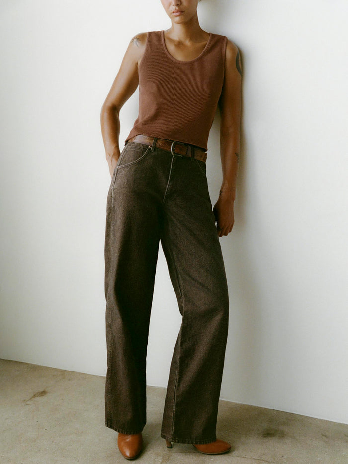 Lavender cassidy brown broken twill