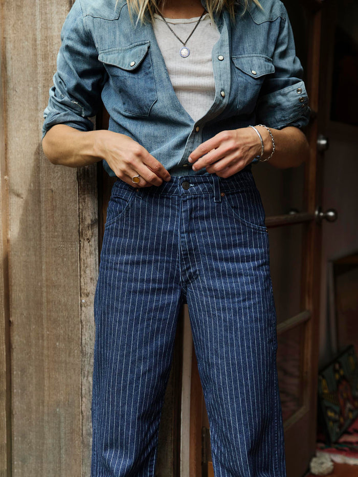 Dim Gray cassidy striped indigo