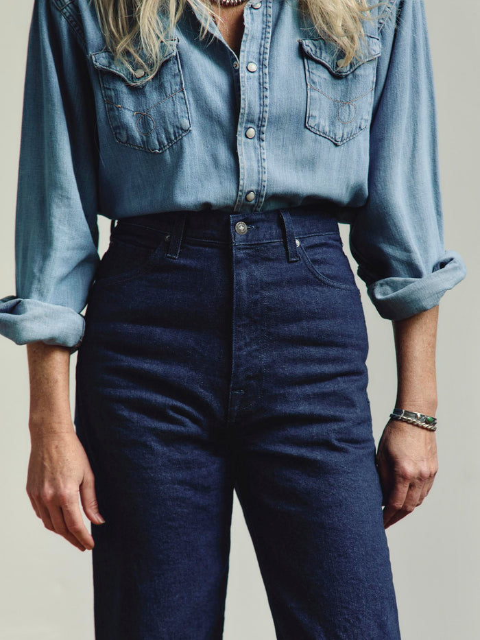Black catherine slim indigo selvage rinse