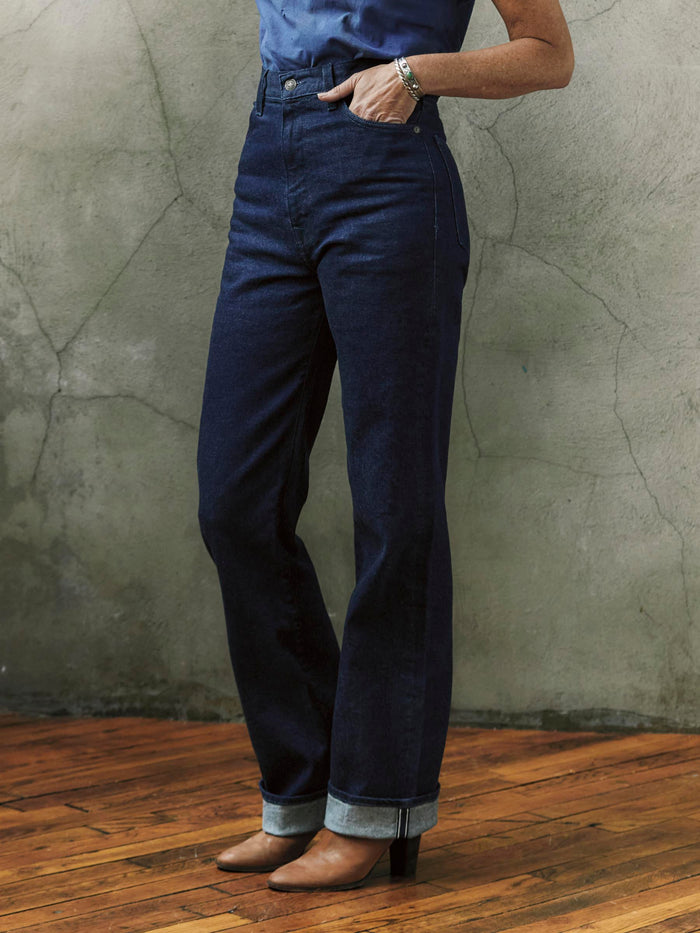 Dim Gray catherine slim indigo selvage rinse