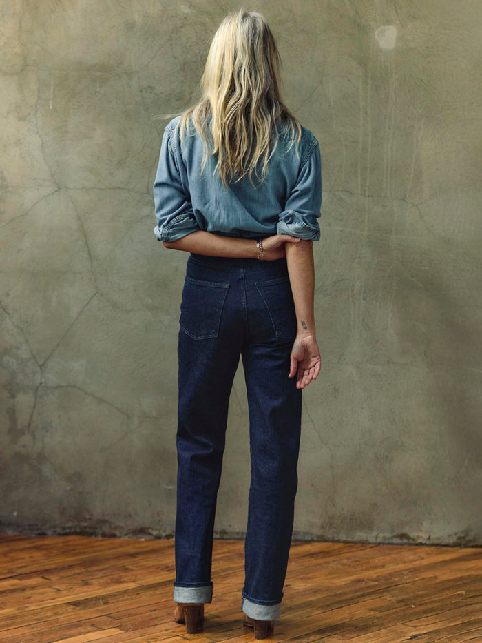 Dim Gray catherine slim indigo selvage rinse
