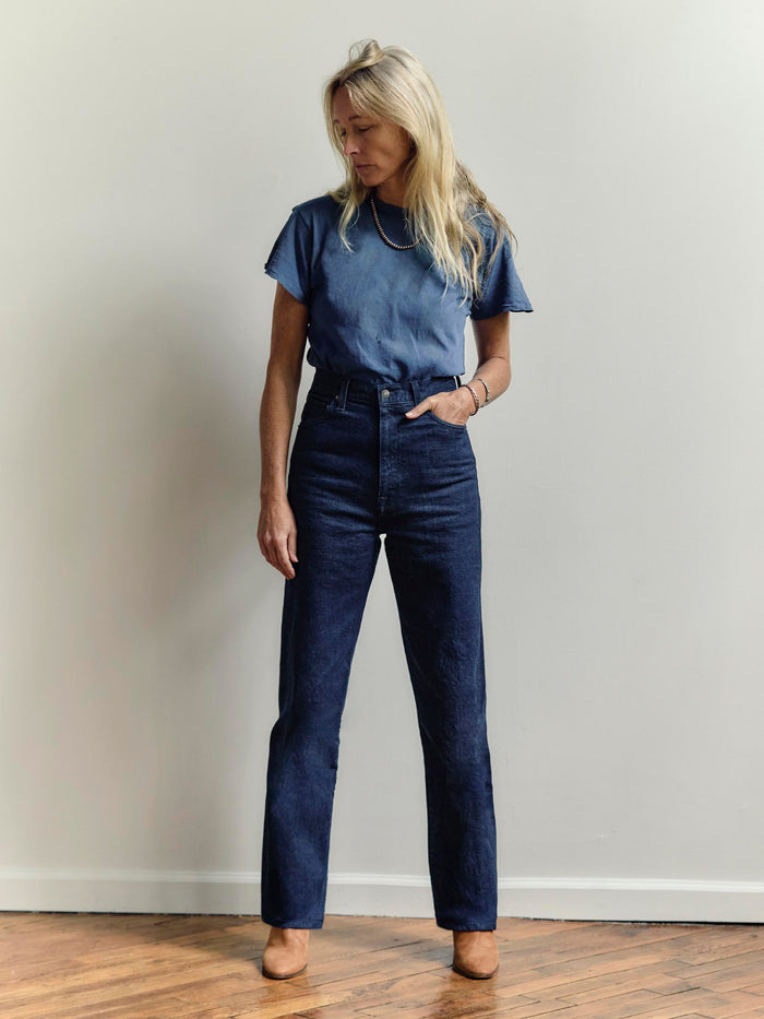 Gray catherine slim indigo selvage rinse