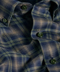 CBBD13821492 | Navy & Olive Melange Check Sport Shirt