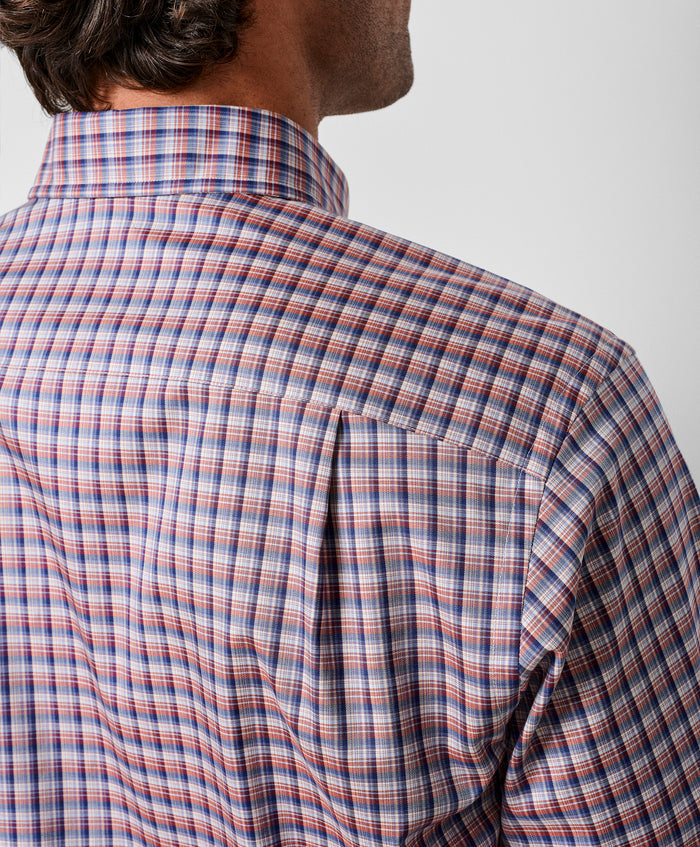 CBBD13826401 | Navy & Spice Check Sport Shirt