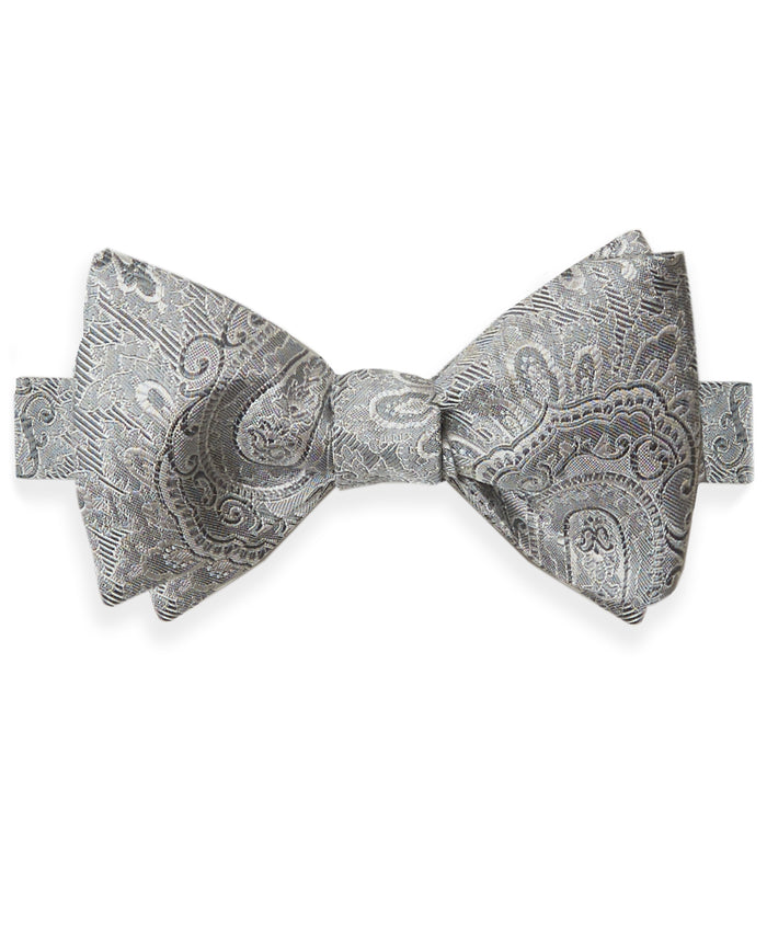 CH05582042 | Silver Paisley Self Tie Bow Tie & Cummerbund Set