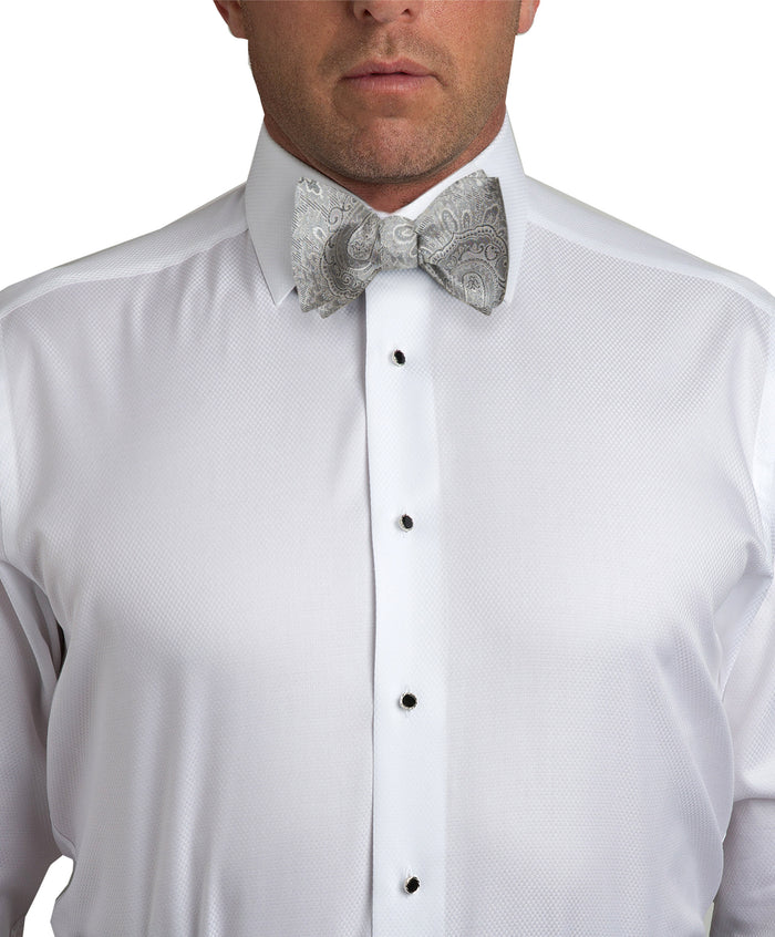 CH05582042 | Silver Paisley Self Tie Bow Tie & Cummerbund Set