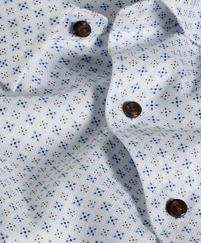 CHBD13210102 | White & Chocolate Neat Sport Shirt