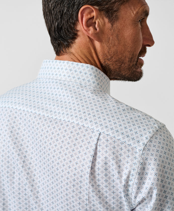 CHBD13210102 | White & Chocolate Neat Sport Shirt