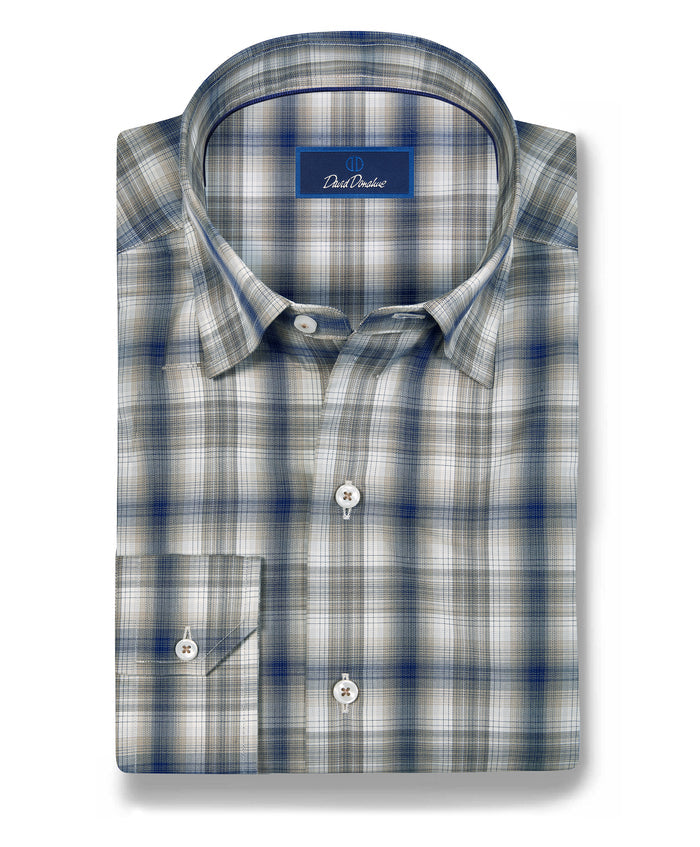 CHBD13833236 | Dune & Navy Check Sport Shirt