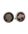 CL508002 | Sterling Silver Red Nickel Cufflinks