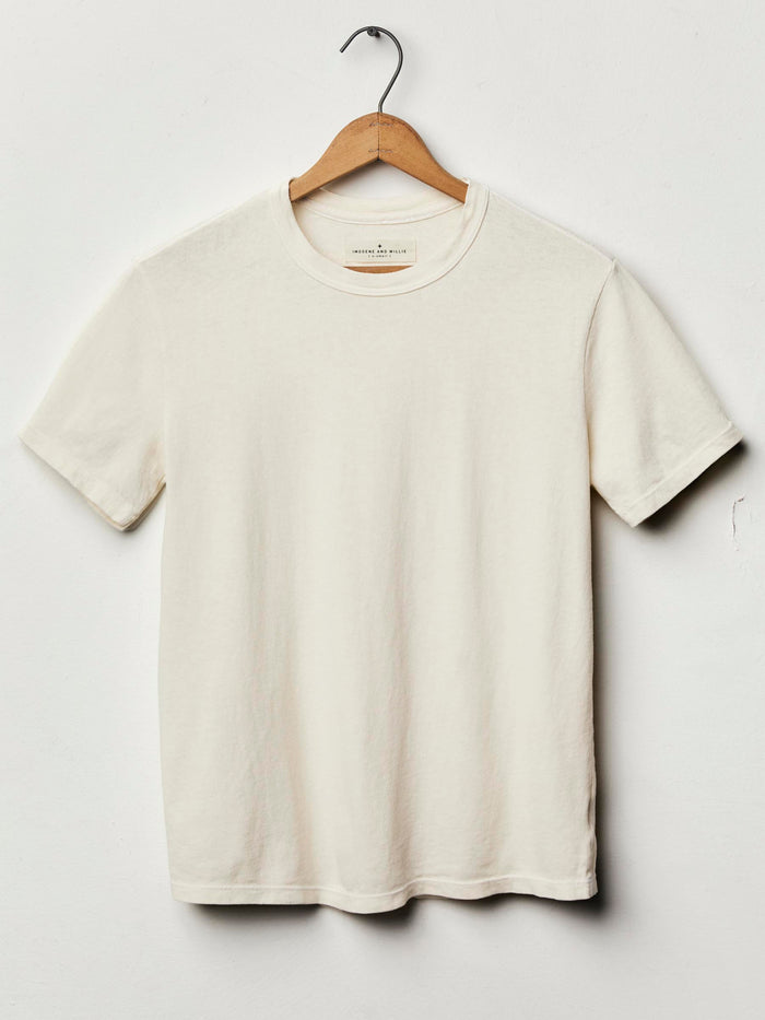 Antique White classic knit midweight crew