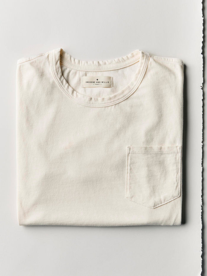 Light Gray classic knit pocket tee