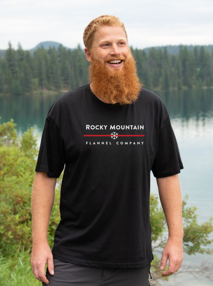 Classic Rocky Mountain Flannel Company T-shirt in Black