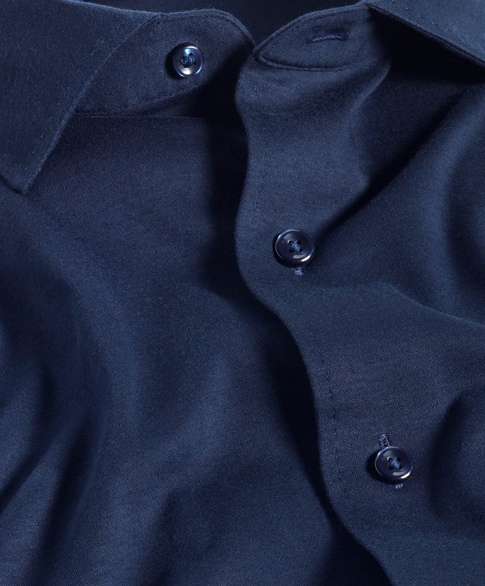 CMSK12150412 | Navy Cotton Knit Sport Shirt
