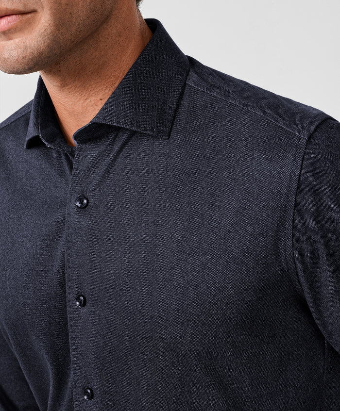 CMSK13105412 | Navy Solid Knit Sport Shirt