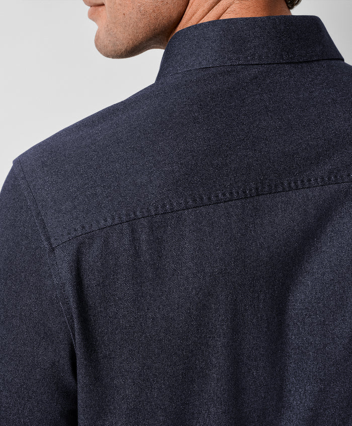 CMSK13105412 | Navy Solid Knit Sport Shirt