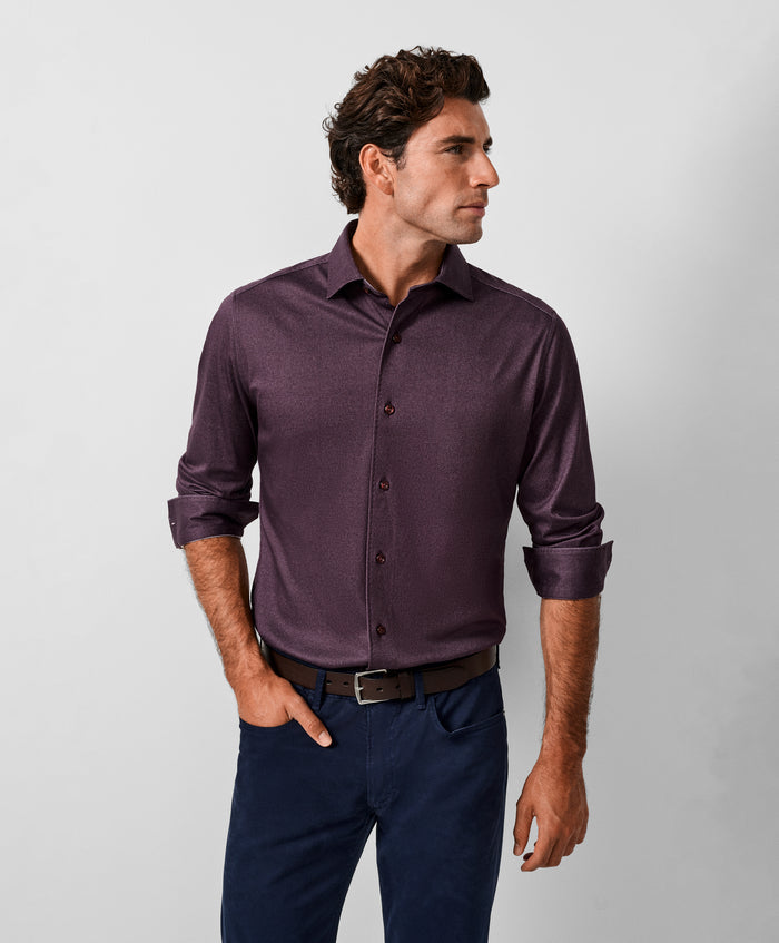 CMSK13105606 | Cabernet Solid Knit Sport Shirt