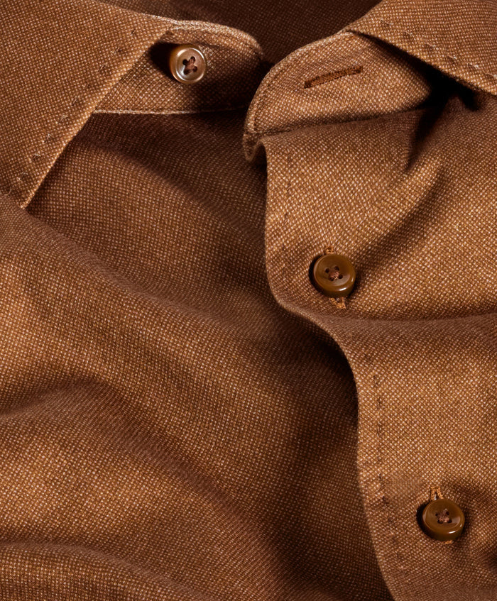 CMSK13105807 | Rust Solid Knit Sport Shirt