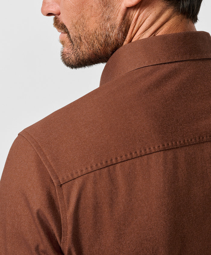 CMSK13105807 | Rust Solid Knit Sport Shirt