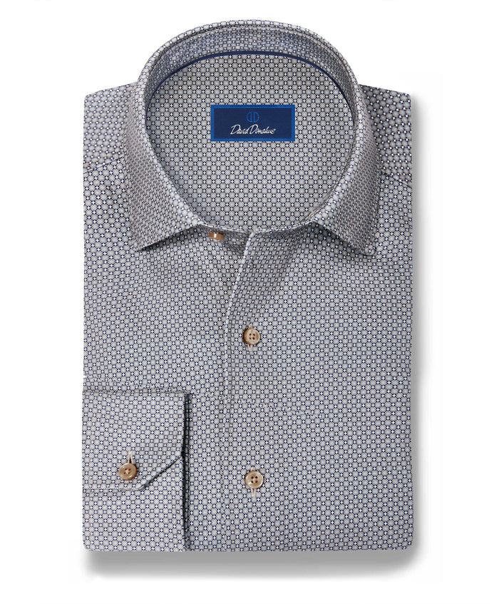 CMSK13212236 | Dune & Navy Neat Knit Sport Shirt