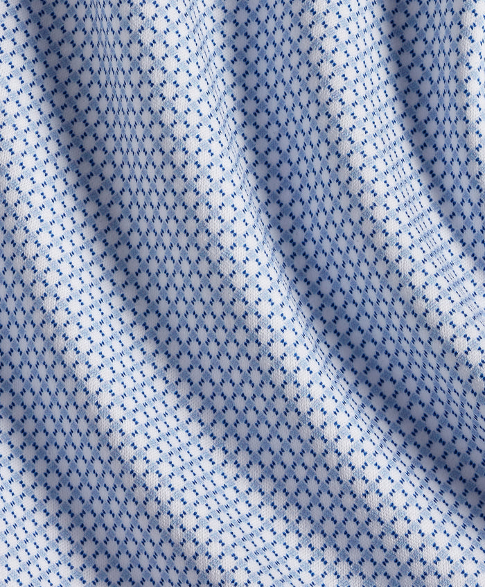CMSK13213475 | Sky & White Neat Knit Sport Shirt